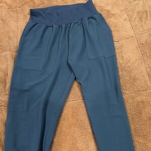 Stylish Blue/Grey High-Waisted Pants